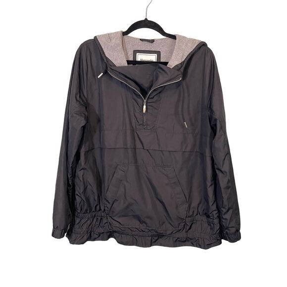 Abercrombie & Fitch Jackets & Blazers - Abercrombie & Fitch Women's Black Long Sleeve Hoodie Windbreaker Jacket Large